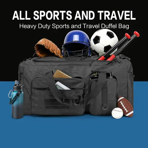 Miniatura 3 de Bolsa de deporte de béisbol extragrande de 120 litros para adultos, sóftbol, gimnasio, con compartimento para zapatos, bolsa de equipo de bate