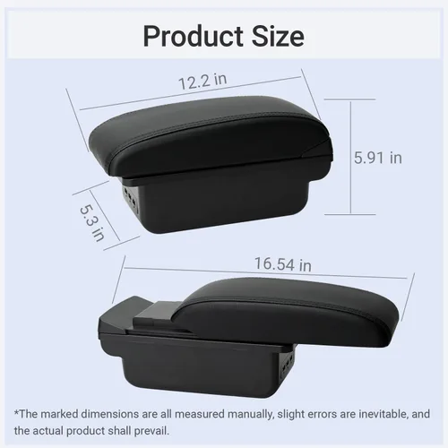 Miniatura 6 de Reposabrazos de Consola para Mini Cooper Coupe R50 R52 R53 R56 R57 R58 F55 F56 F57 Countryman (3 USB, Negro)