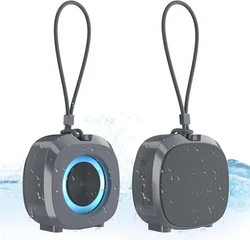 Miniatura 10 de Altavoz Bluetooth Reproductores multimedia portátiles, sonido estéreo claro y fuerte, altavoz inalámbrico de graves profundos con luces TWS IPX5