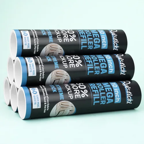 Miniatura 7 de Recambios de rodillo ultra pegajoso de 10 pulgadas para Evercare Layers Smart Design Rodillos grandes de pelusa 50% más recogida removedor de pelo