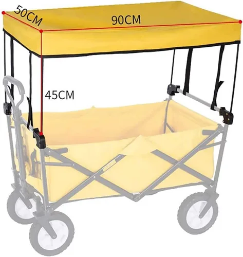 Miniatura 3 de TMXK Cubierta plegable para toldo, plegable, portátil, para jardín, playa, toldo, carros, plegable, mano, empuje, para niños, accesorios para carrito