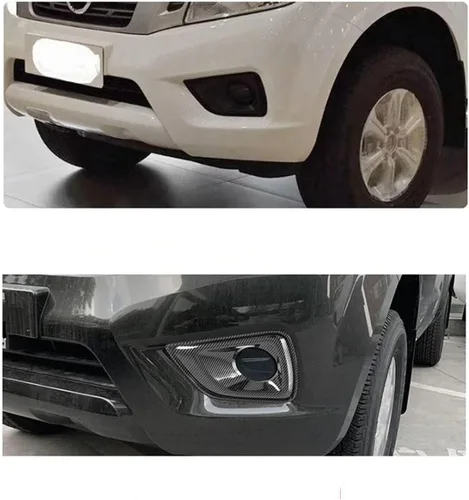 Miniatura 3 de HATHWAY Ajuste para Navara NP300 2016-2021, cubierta de luz antiniebla de coche, parachoques delantero de coche, ABS fibra de carbono, cubierta