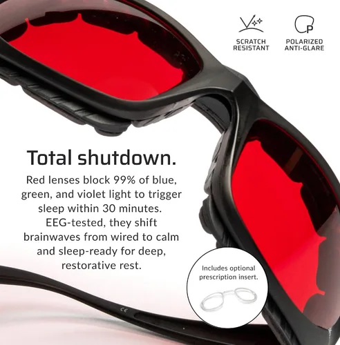 Miniatura 2 de TrueDark by Dave Asprey Twilights Red Lenses Block 99% Blue, Green & Violet Light for Night Use
