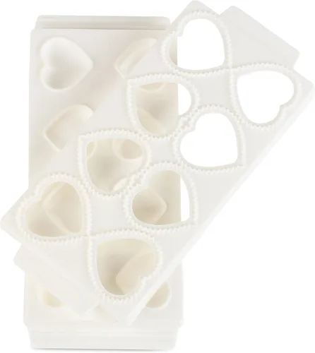 Miniatura 9 de Mini moldes para ravioles de corazón (2 unidades) - Máquina de pasta rellena casera - Bandeja de 2 piezas y prensa para hacer 8 raviolis rellenos