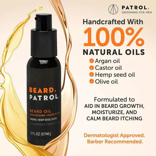 Miniatura 3 de Bump Patrol Beard Patrol - Aceite para barba para hombres – Suero de aseo natural y acondicionador de bigote, suaviza, suaviza y fortalece