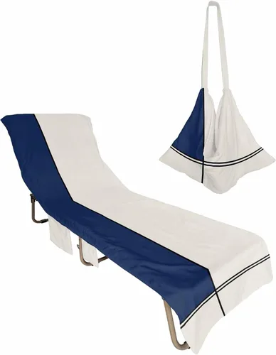 Miniatura 9 de Coloridas fundas verticales para silla de playa con bolsillos, funda de microfibra de secado rápido, fundas de silla de piscina naranja, toalla