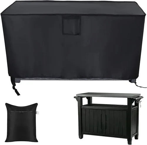 Miniatura 9 de Funda de mesa de preparación al aire libre compatible con Keter Unity XL de 35 pulgadas/55 pulgadas para mesa de exterior/gabinete