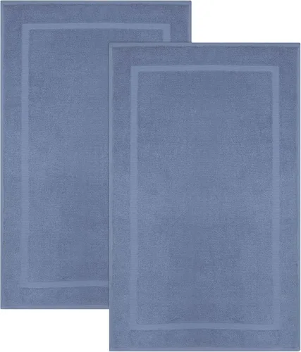 Miniatura 13 de COTTON CRAFT Tapete para bañera – Azulejo esculpido, 100% algodón, ultra absorbente, de baja pelusa, 1000 GSM, tapete de baño de lujo – Alfombra