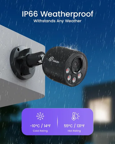 Miniatura 7 de Loocam Sistema de cámara de seguridad con cable 8MP 8CH NVR 2TB HDD, 4pcs 4K PoE Sistema de cámara AI Detección de vehículos humanos, sistema