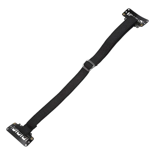 Miniatura 7 de 4 bandas de estiramiento facial con clips, banda facial instantánea elástica ajustable, correa de elevación invisible para estiramiento facial, Negro
