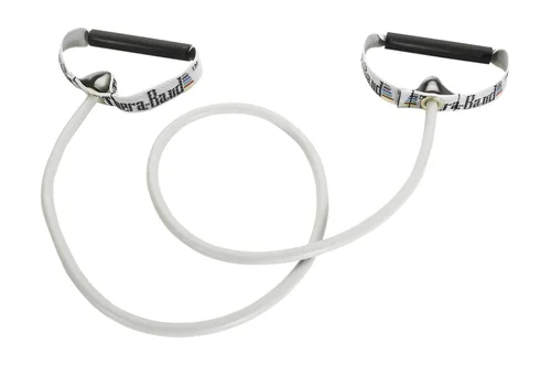 Miniatura 10 de THERABAND Tubos de resistencia, tubo elástico de látex profesional con asas duras, ejercicio, terapia física, pilates inferiores, entrenamientos