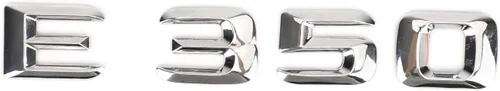 Miniatura 5 de MAD HORNETS Emblema E350 - Adhesivo con letras y números, placa de identificación para E350, cromada