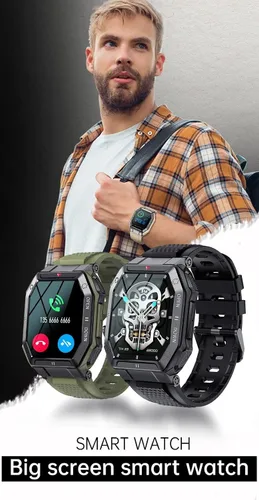 Miniatura 4 de Samsung Galaxy S23 Ultra Reloj inteligente militar para hombres (respuesta/hacer llamadas), 1.85 pulgadas HD táctico deportivo resistente, reloj