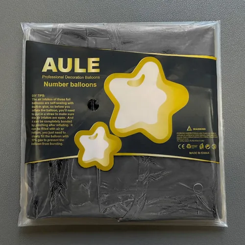 Miniatura 6 de AULE Globos grandes de 40 pulgadas, número 0, negros, grandes, de papel de aluminio, globos de número de helio 0-9, gigantes, jumbo, felices