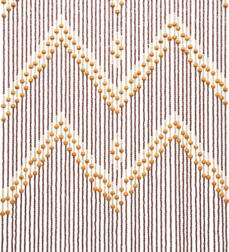 Miniatura 4 de Cortina de madera de bambú natural con cuentas de 52 hebras de madera para colgar, divisor decorativo hecho a mano, bohemio, de madera, para puerta