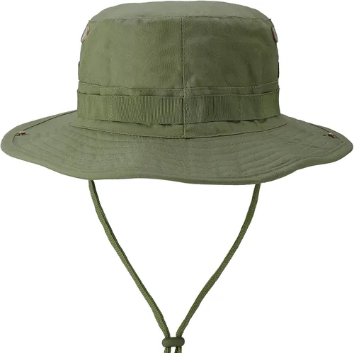 Miniatura 15 de FRTKK Sombrero militar Boonie táctico ajustable Boonie sombreros para hombres mujeres caza pesca al aire libre safari sol ACU