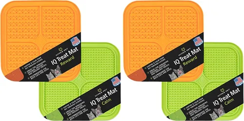 Miniatura 11 de Hyper Pet IQ - Tapete para lamer perros y gatos, cuidado dental, aburrimiento, superficie texturizada, ventosas, 7.88 x 0.25 x 7.88 pulgadas