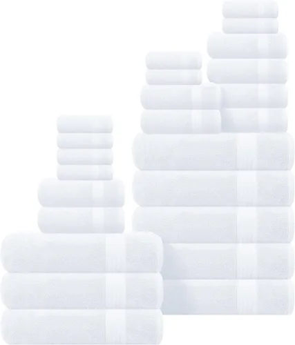 Miniatura 90 de GLAMBURG - Juego de 12 toallas faciales ultrasuaves de 13 x 13 pulgadas, 100% algodón, duraderas y altamente absorbentes, ideales para baño, cocina