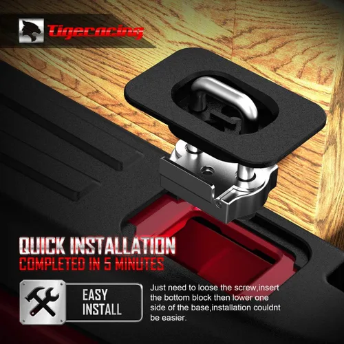 Miniatura 4 de Anclajes de amarre retráctiles para caja de camioneta, anillo en D lateral superior de metal compatible con Ram 1500 2500 3500 1995-2018,