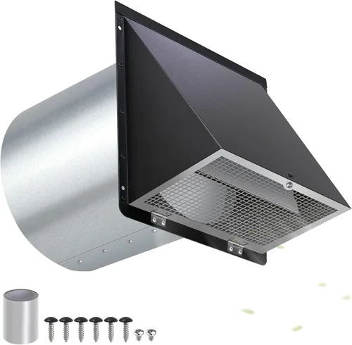 Miniatura 11 de Cubierta de ventilación de secadora de 3 pulgadas con malla y amortiguador, cubierta de ventilación de ventilación de pared, cubierta de ventilación