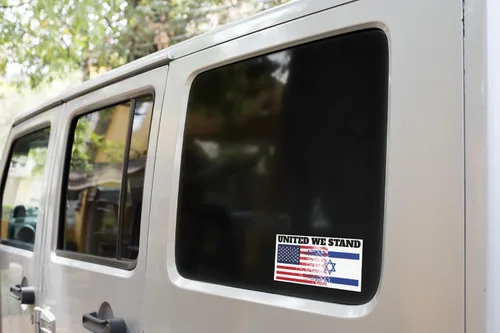 Miniatura 5 de United We Stand USA - Adhesivo con la bandera de Israel con adhesivo de bandera de Israel, varios tamaños