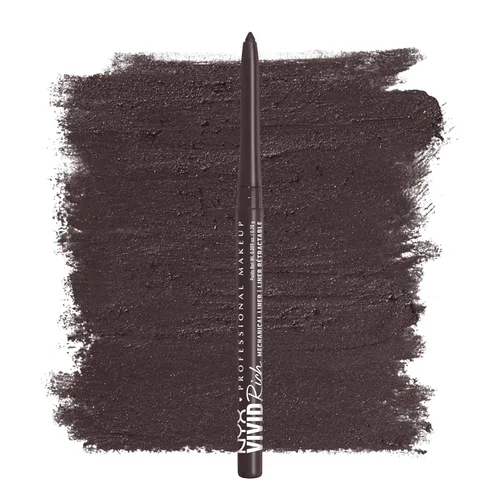 Miniatura 19 de NYX Maquillaje Profesional Lápiz de ojos mecánico, Mecánico rico vívido, Delineador retráctil cremoso - Deslumbrante ámbar, Delineador dorado