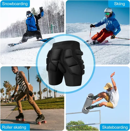 Miniatura 6 de 3D Hip Protection EVA Butt Pads Protective Padded Shorts - Crash Pad for Skiing Skating Snowboarding Skateboarding