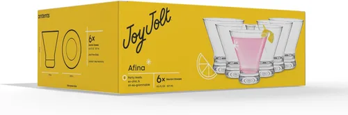 Miniatura 8 de JoyJolt Afina - Juego de 6 vasos de Martini sin tallo, vasos de licor de 8.5 onzas para cóctel y margarita, tazas de vidrio de bar, tazas de postre