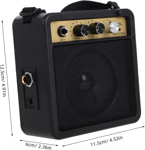 Miniatura 2 de TOYANDONA Mini amplificador de guitarra eléctrica portátil, amplificador de práctica pequeño con sonido nítido y fuerte para guitarras acústicas