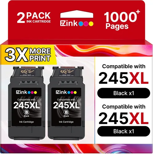 E-Z Ink - Cartucho de tinta de repuesto 245XL para Canon 245XL tinta negra 245XL PG-245XL Compatible con cartuchos de tinta para impresoras Canon
