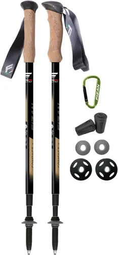 Miniatura 12 de Fizan 4 bastones de trekking compactos: ultraligeros de 6.0 onzas, para mochileros, bastones de senderismo, ajustables, plegables, ajuste