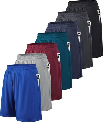 BALENNZ Pantalones cortos deportivos para hombre con bolsillos y cintura elástica de secado rápido Ropa deportiva