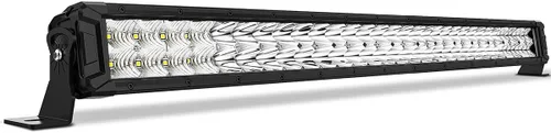 Miniatura 8 de Rigidhorse - Barra de luz LED de 8 pulgadas, doble fila, 120 W, 12000 lm, combo de luz LED todoterreno, xenón blanco IP68, luz de conducción
