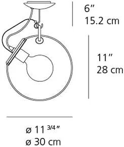 Miniatura 2 de Artemide Miconos E26 - Lámpara de techo para sala de estar, color blanco, 150 W