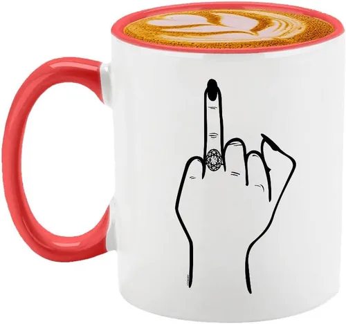 Miniatura 6 de Veracco Divertida taza de café de compromiso para la novia – Taza de novia con dedo en anillo – Regalo de despedida de soltera – Taza de despedida