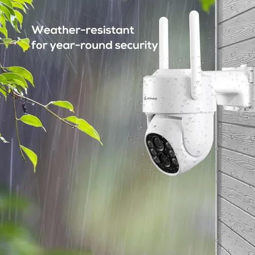 Miniatura 5 de Kittyhok Cámara de seguridad PTZ de doble lente inalámbrica para exteriores Cámara de seguridad inalámbrica FHD 2K con zoom híbrido 10X