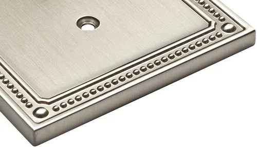 Miniatura 3 de Marco cobertor clásico de pared para interruptor de luz único con diseño de bolitas Franklin Brass, Plateado, W35065-SN-C