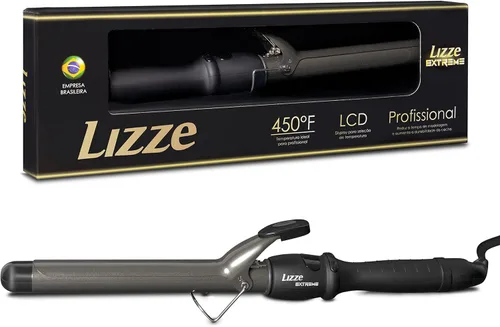 Lizze Varita rizadora de cerámica - Abrazadera iónica para rizos de cabello grueso profesionales (1 1/4 pulgadas) - Tenaza para Ondular El Cabello