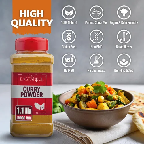 Miniatura 9 de Eastanbul Curry en polvo, 1.1 libras, curry tradicional de mezcla de especias indias, condimento auténtico, mezcla de polvo amarillo de primera