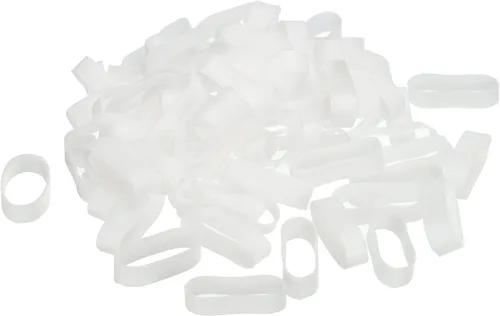 Miniatura 15 de PATIKIL Bandas de goma de silicona, 100 unidades, antideslizantes, de 0.9 pulgadas, color negro plano, para envolver cables, envolturas de bolsas