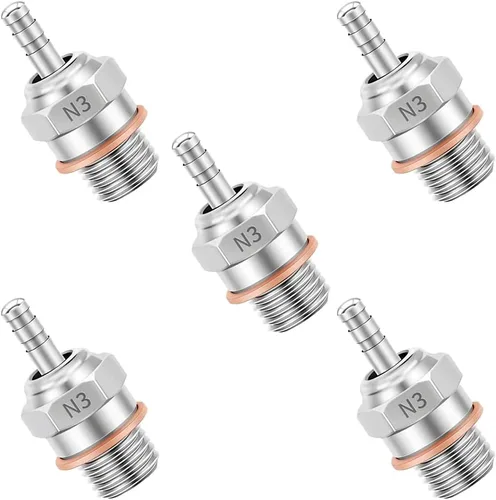 Miniatura 8 de 2 piezas 70117H Hot Glow Plugs No.3 N3 N4#3 #4 Spark Nitro Engine Parts Reemplazan OS para Traxxas Losi HPI Redcat HSP Himoto RC Car Truck Buggy (N3)