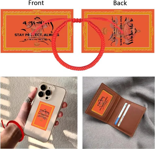Miniatura 4 de HD WOOD CRAFT Auténtica pulsera de protección de nudo dorje hecha a mano con talismán, pulsera de cuerda roja
