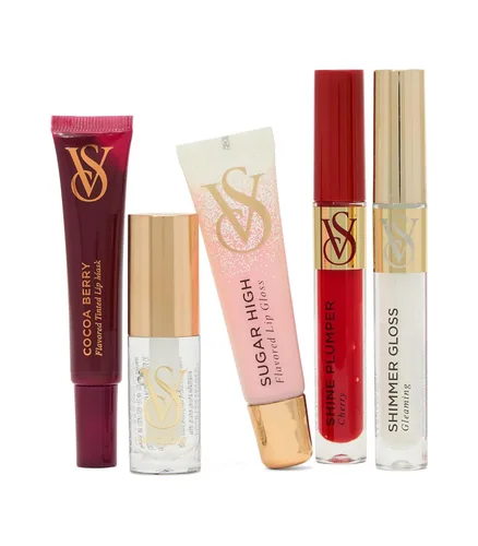 Miniatura 3 de Victoria's Secret Set de regalo de 5 piezas de brillo de labios surtido, brillo con sabor para mujeres