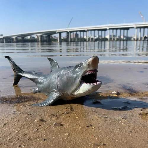 Miniatura 7 de Megatooth - Juguete de tiburón con mandíbulas que se abren el Megalodon de 11 pulgadas, figura de acción realista de animales marinos, ideal