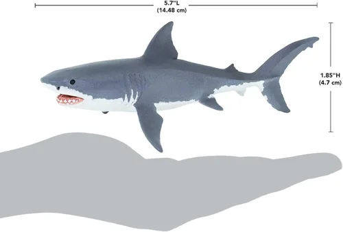 Miniatura 3 de Safari Ltd. Gran figura de tiburón blanco – Figura de modelo realista de 6.25 pulgadas – Juguete educativo para niños, niñas y niños a partir de 3