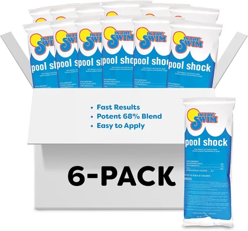 In The Swim Shock para piscina – Sanitizante granular al 68% de hipoclorito de calcio para agua cristalina – Defiende contra bacterias, algas y