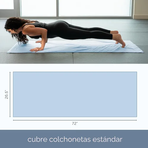 Miniatura 6 de S&T INC. Toalla para esterilla de yoga, toalla de secado rápido, suave y absorbente para gimnasio, pilates y esterilla de yoga caliente, 1 paquete