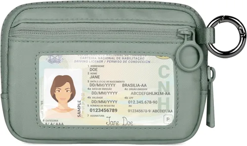 Miniatura 7 de La Cartera Iris con Cremallera y Ranura para Tarjetas con Ventana para Identificación, Monedero para Mujer con Cremallera, Llavero Mini Portátil