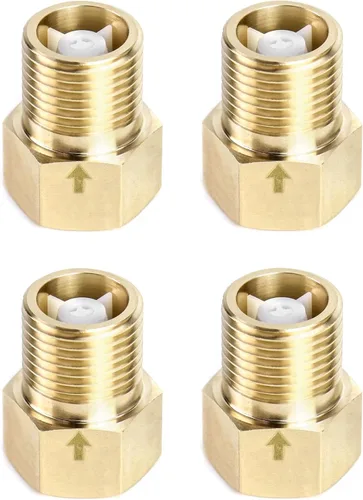 Miniatura 8 de QWORK Válvula de retención unidireccional de latón, hembra de 1/2" a rosca macho de 1/2" de prevención de reflujo