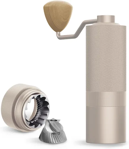 Miniatura 6 de MAVO Molinillo de Café Manual, Molinillo de Café de Mano Wizard, Capacidad 25g con Rebaba Cónica Hexagonal de Acero Inoxidable CNC, Configuración